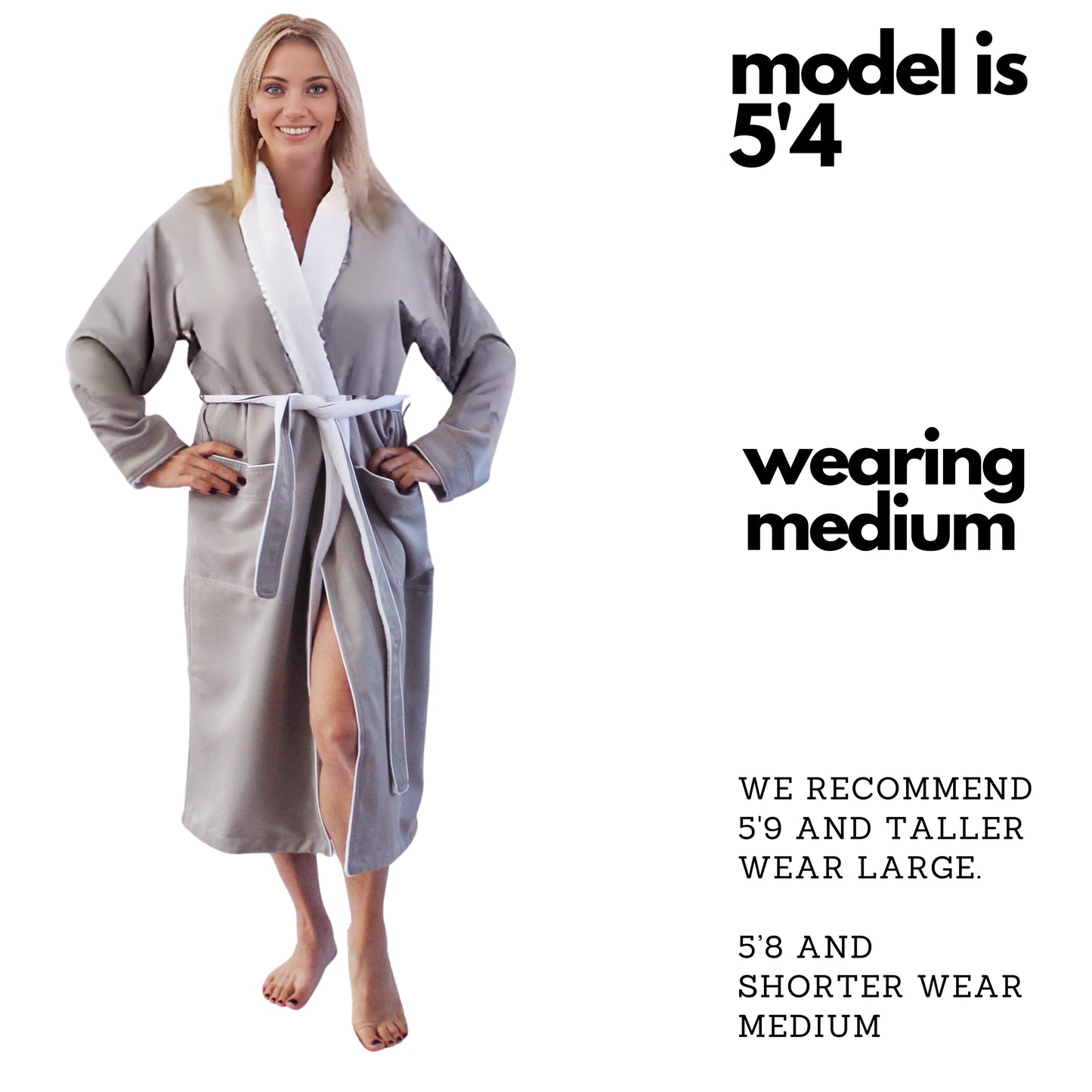Spa Robe Microfiber Twill with Ultra Soft Plush Lining for Men and Women