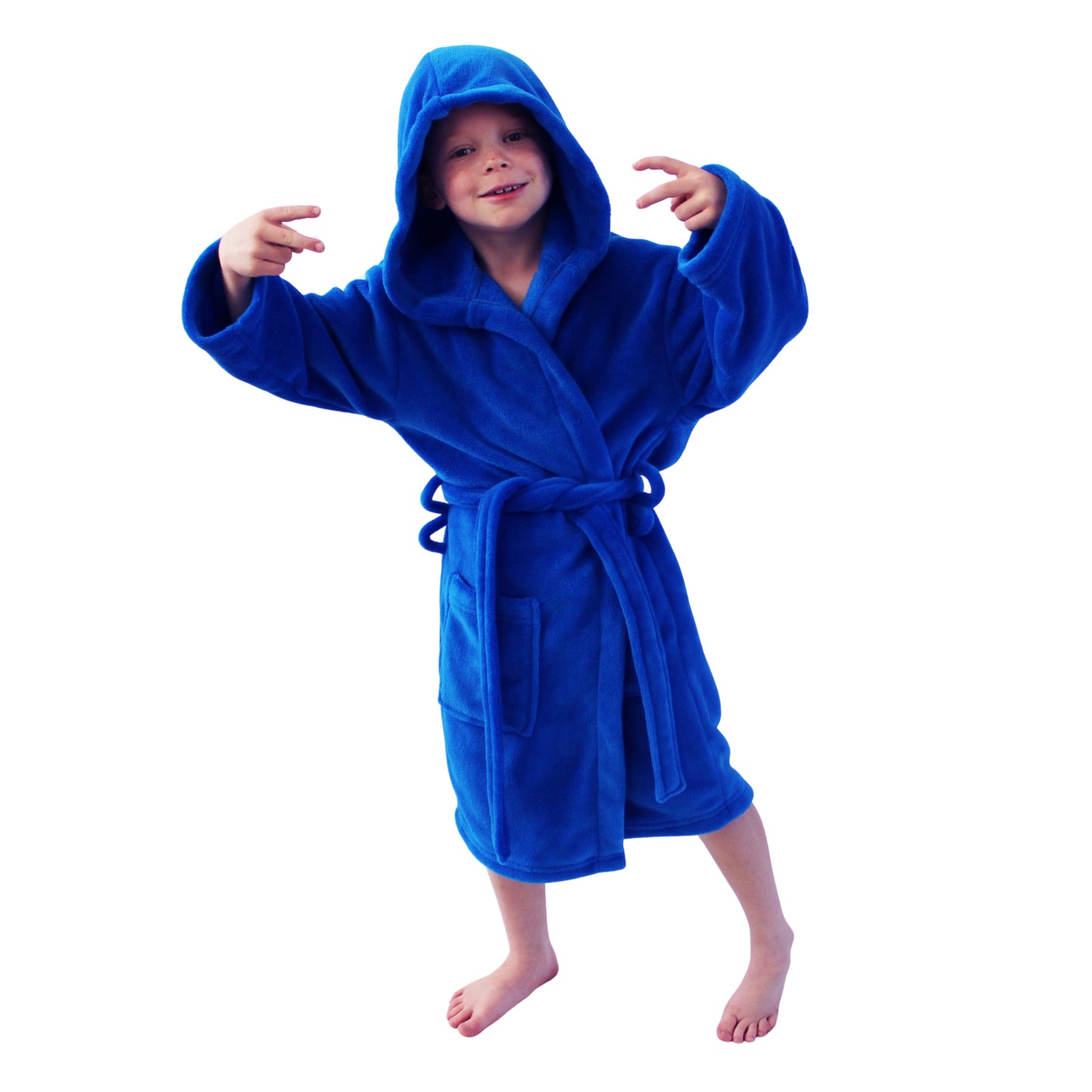 Kids Cozy Robe Super Soft Plush Kids Bathrobe in Classic & Vibrant Hues - Ages 4-15